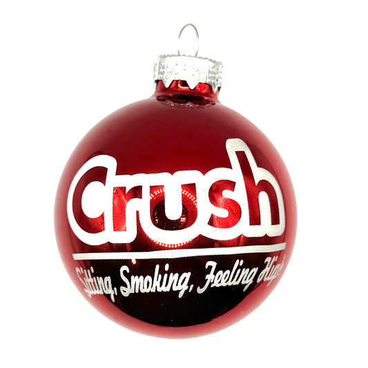 2.5" Glass Crush Christmas Ornament | Laser Engraved | Dave Christmas Gift