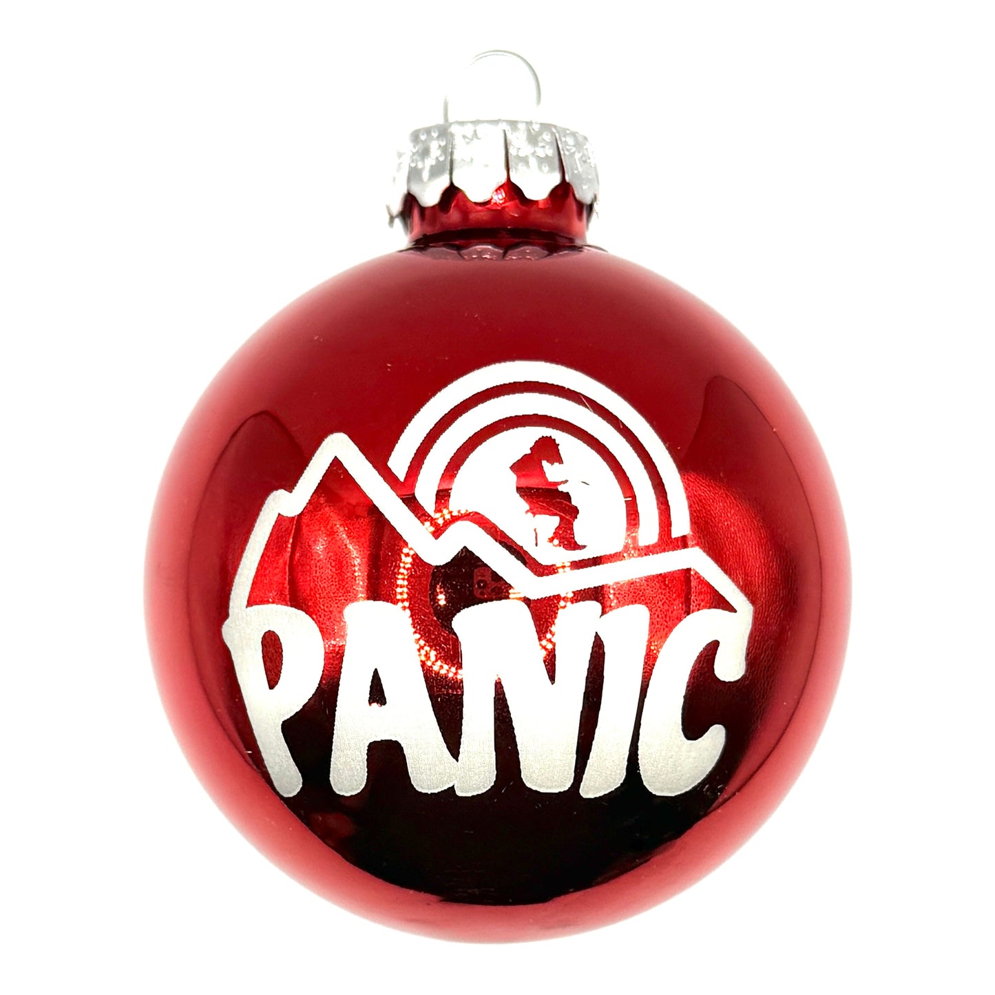 2.5" Glass Panic Mountains Houser Christmas Ornament | Laser Engraved | Panic Christmas Gift