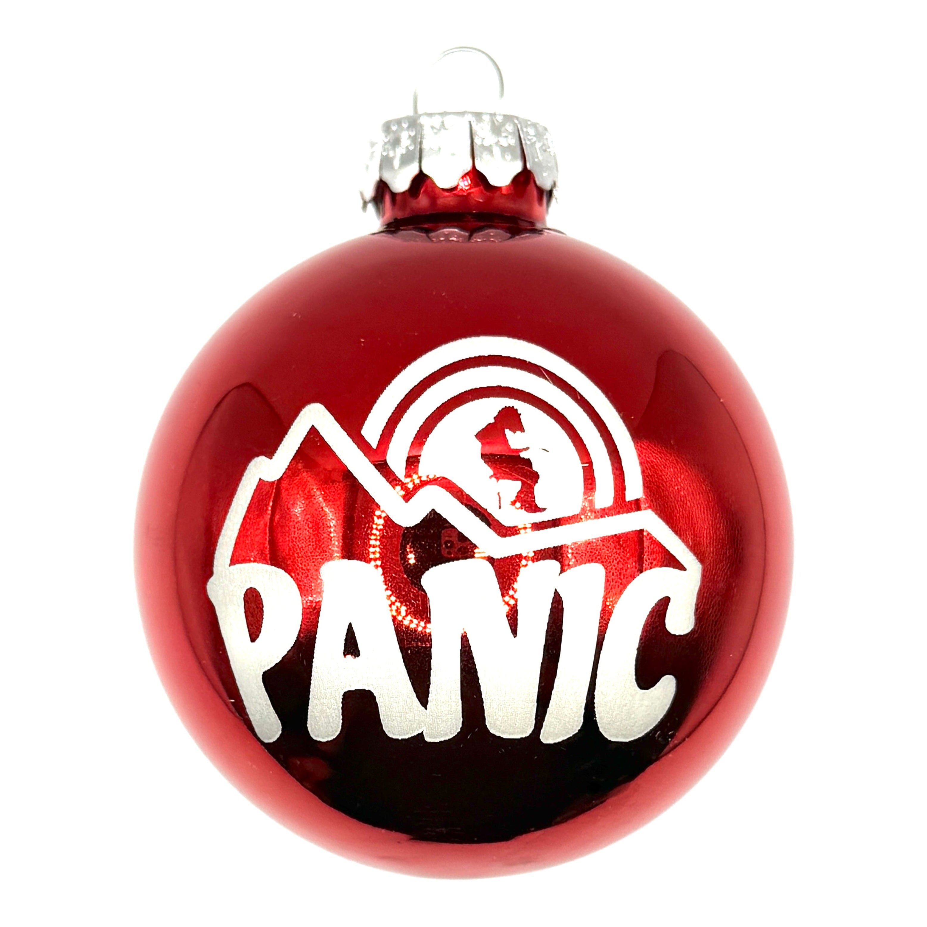 2.5" Glass Panic Mountains Houser Christmas Ornament | Laser Engraved | Panic Christmas Gift