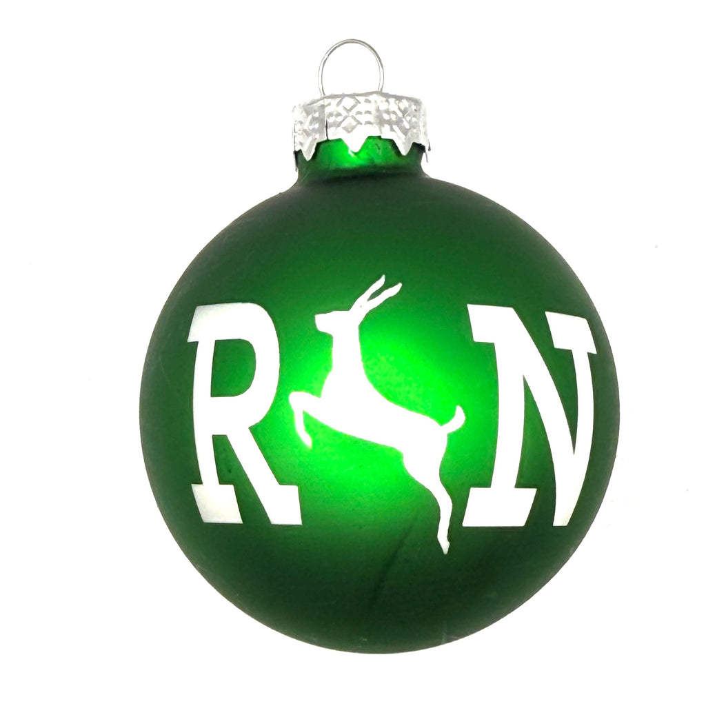 2.5" Glass Antelope Run Christmas Ornament | Laser Engraved | Phan Christmas Gift