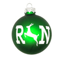 2.5" Glass Antelope Run Christmas Ornament | Laser Engraved | Phan Christmas Gift