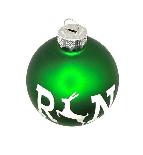 2.5" Glass Antelope Run Christmas Ornament | Laser Engraved | Phan Christmas Gift