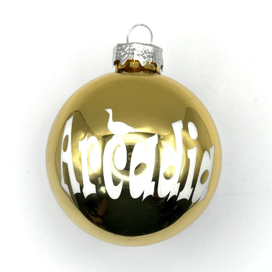2.5" Glass Goose Arcadia Christmas Ornament | Laser Engraved | Goose Christmas Gift