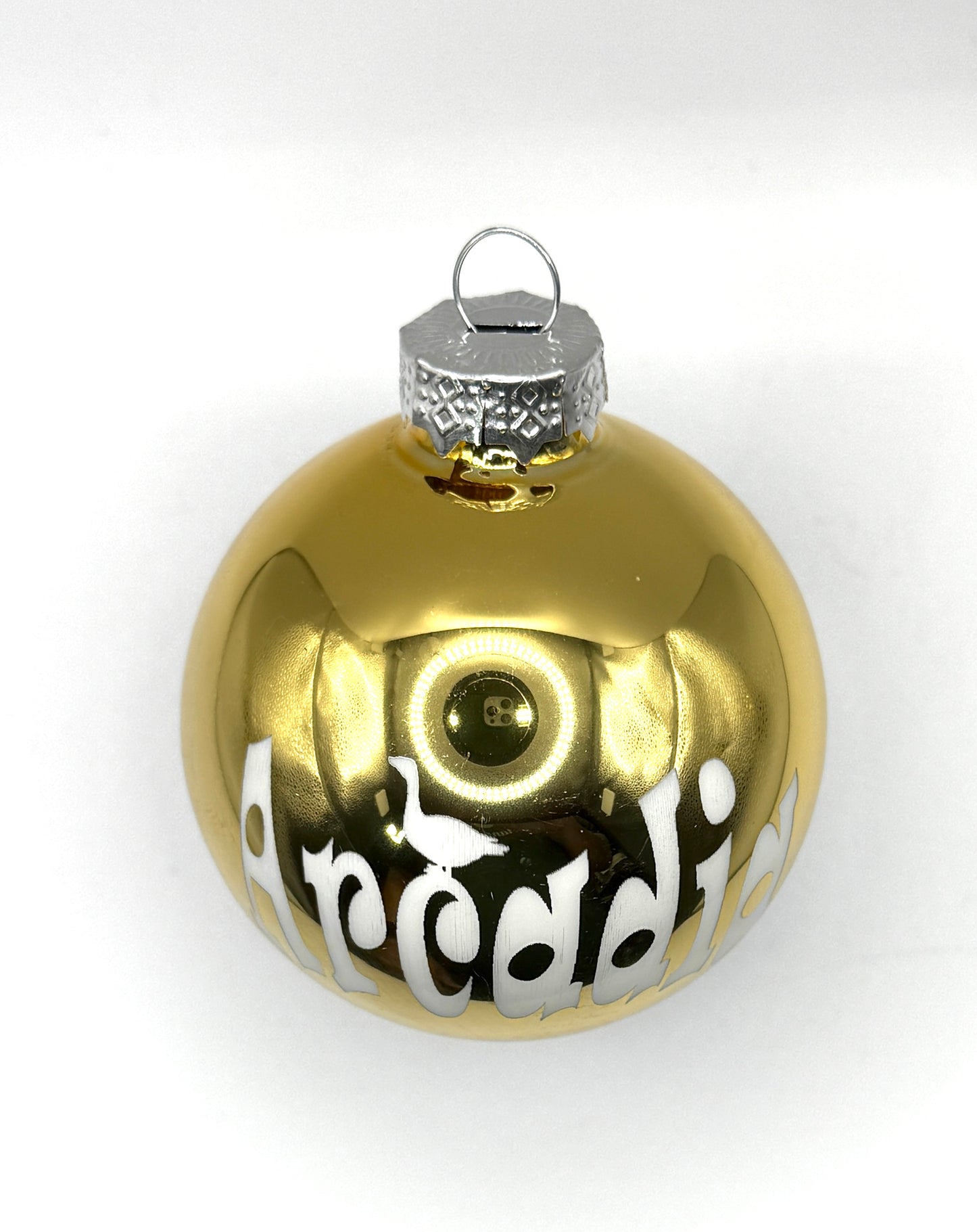 2.5" Glass Goose Arcadia Christmas Ornament | Laser Engraved | Goose Christmas Gift