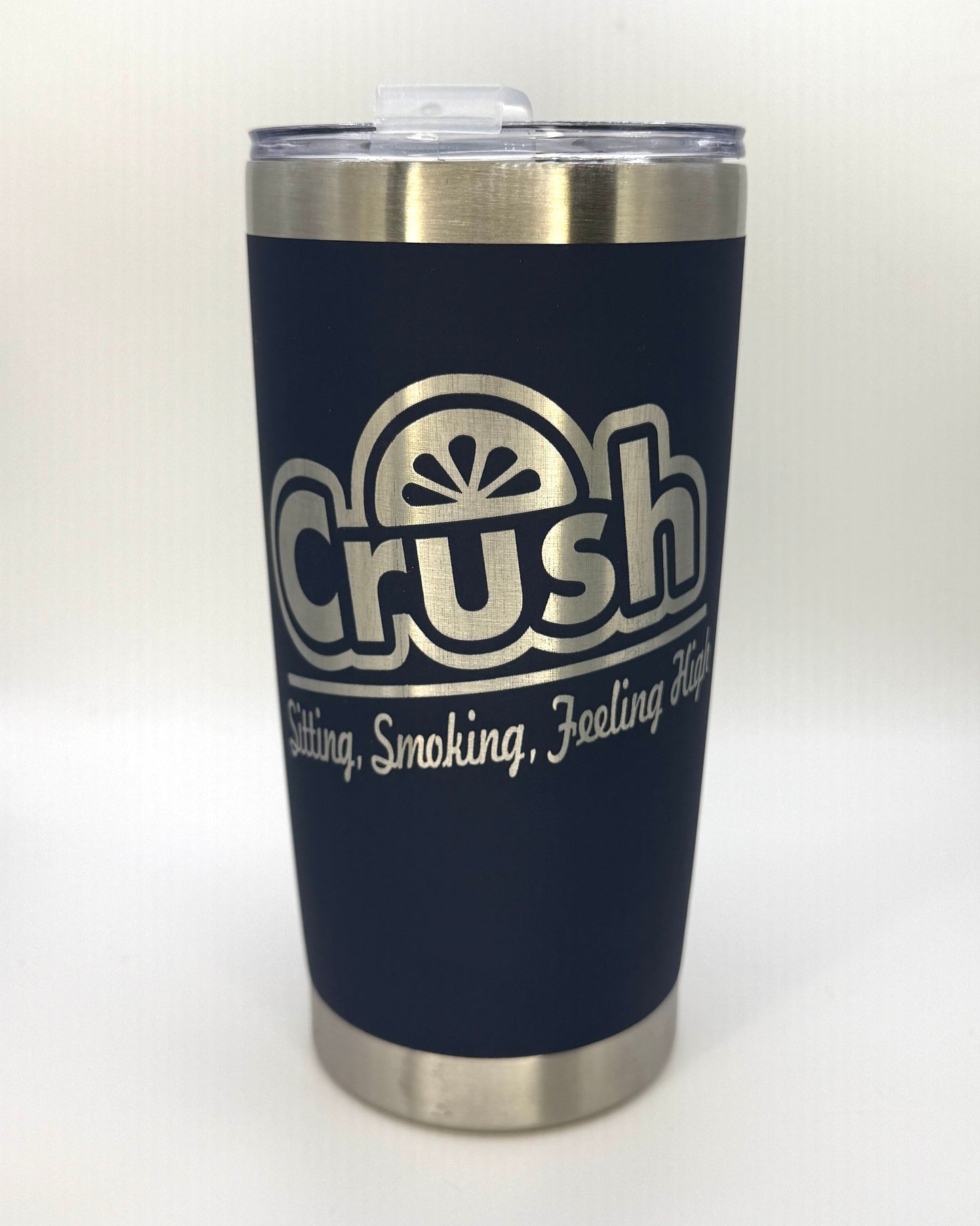 Crush Feeling Hight 20oz Steel Tumbler| Laser Engraved | Black Drinkware | Dave Fan Art