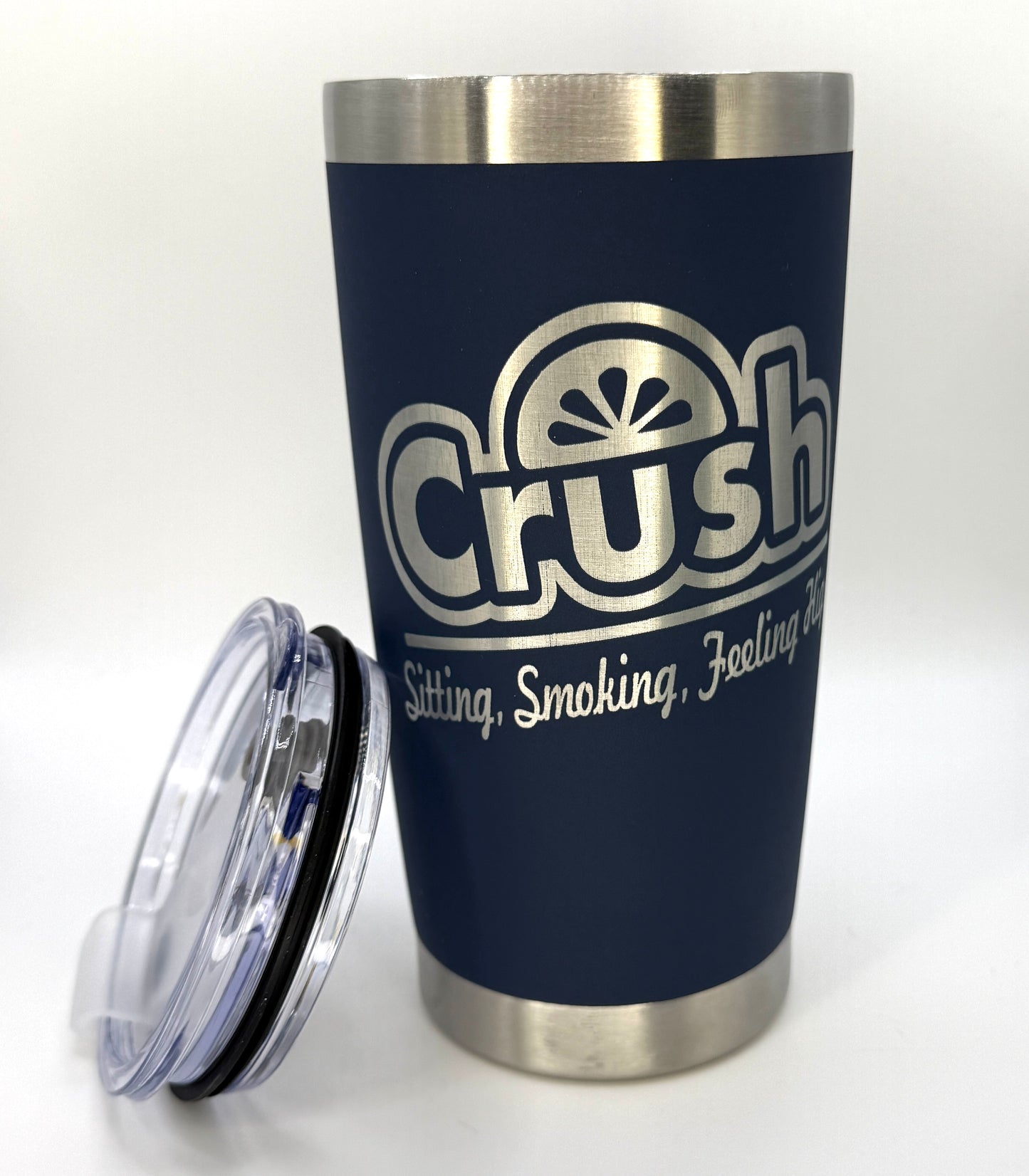 Crush Feeling Hight 20oz Steel Tumbler| Laser Engraved | Black Drinkware | Dave Fan Art