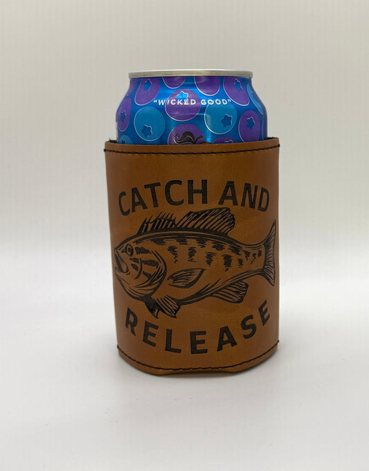 Catch And Release Beer Can Sleeve | Laser Engraved | Drinkware | Billy Fan Art