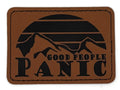 Panic Good People Mnts Patch 3.5” x 2.5” | Laser Engraved | Rawhide/Black | Iron or stitch | Billy Fan Art