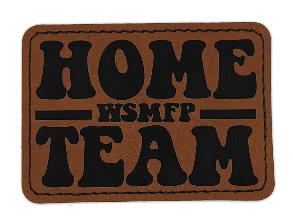 Home Team Patch 3.5” x 2.5” | Laser Engraved | Rawhide/Black | Iron or stitch | Panic Fan Art