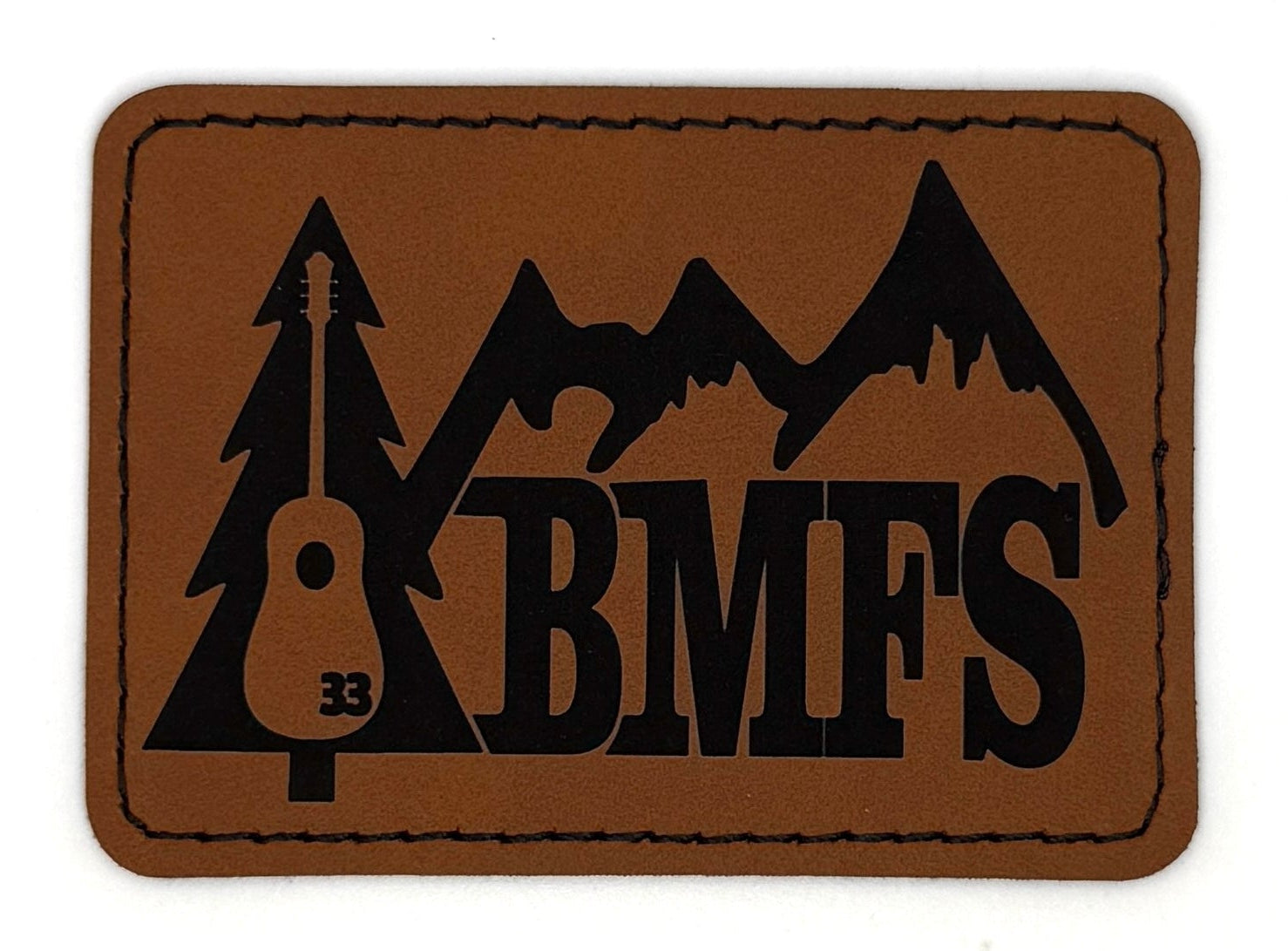 BMFS Tree Patch 3.5” x 2.5” | Laser Engraved | Rawhide/Black | Iron or stitch | Billy Fan Art
