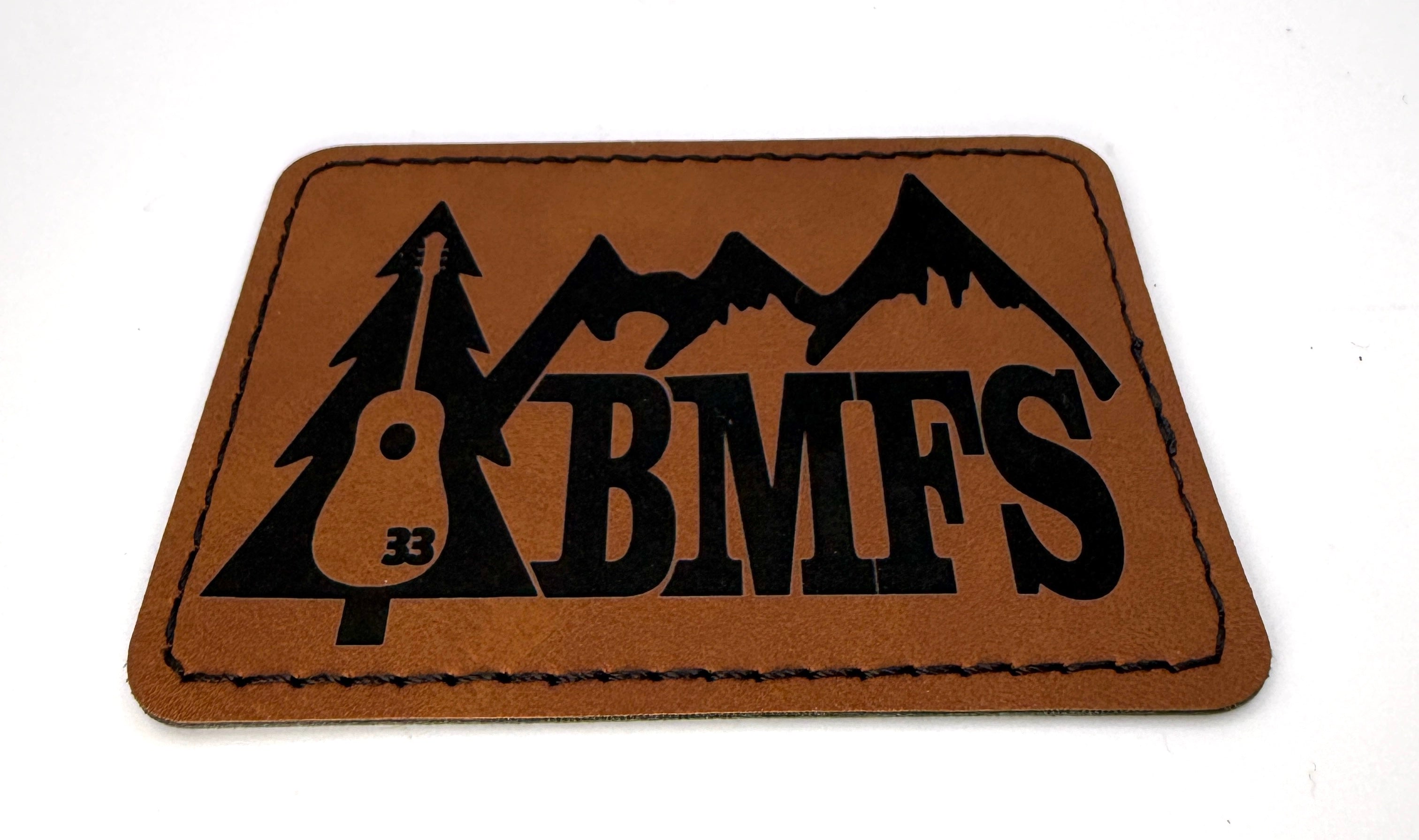 BMFS Tree Patch 3.5” x 2.5” | Laser Engraved | Rawhide/Black | Iron or stitch | Billy Fan Art