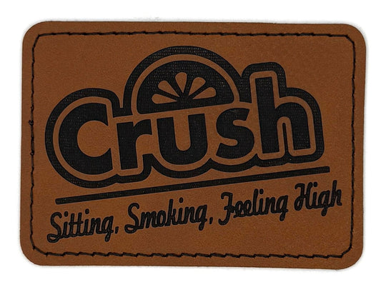 Crush Feeling High Patch 3.5” x 2.5” | Laser Engraved | Rawhide/Black | Iron or stitch | Dave Band Fan Art
