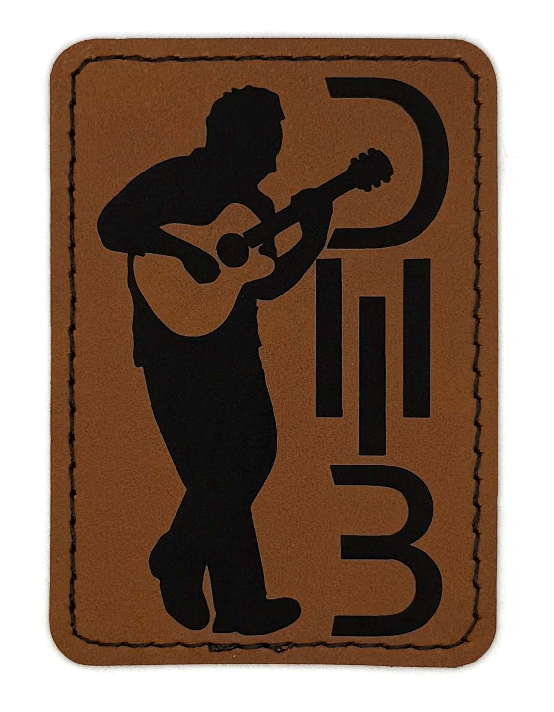 Dave Cryptic D M B Patch 3.5” x 2.5” | Laser Engraved | Rawhide/Black | Iron or stitch | Dave Band Fan Art