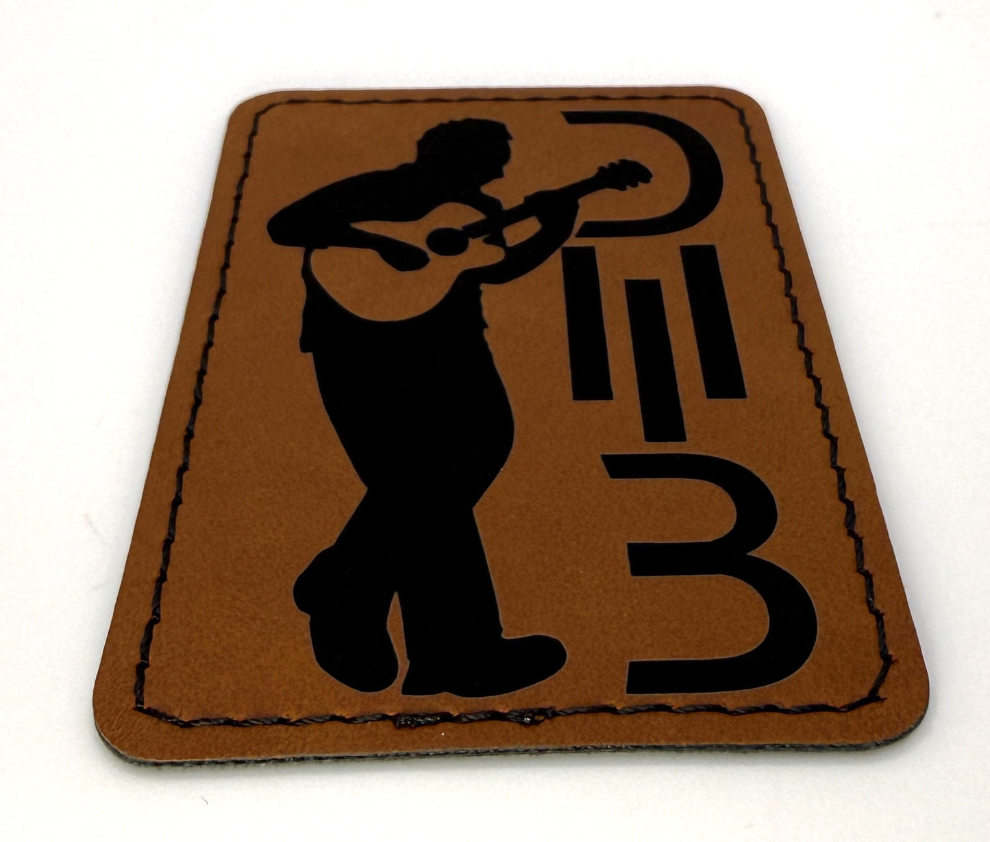 Dave Cryptic D M B Patch 3.5” x 2.5” | Laser Engraved | Rawhide/Black | Iron or stitch | Dave Band Fan Art