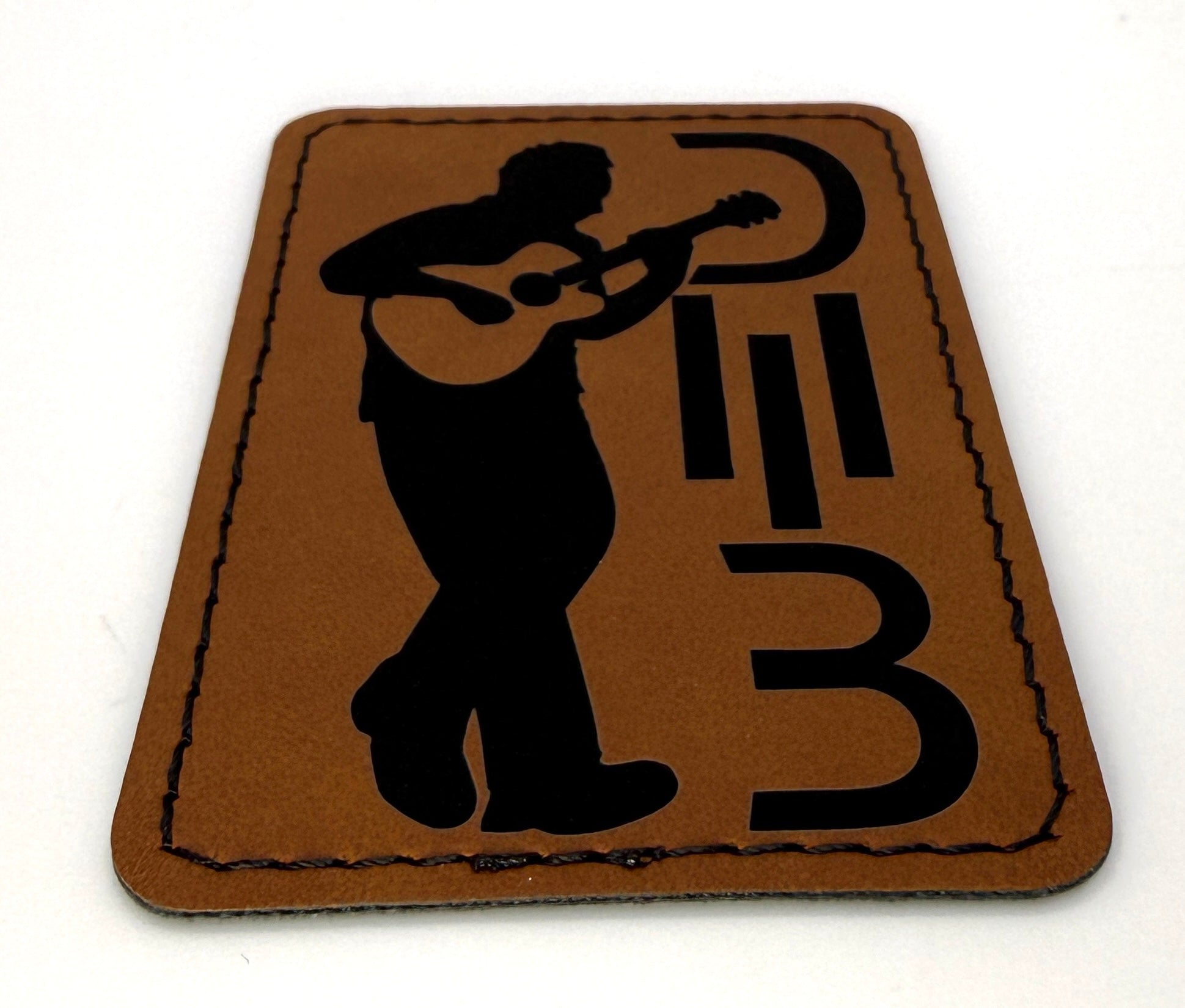 Dave Cryptic D M B Patch 3.5” x 2.5” | Laser Engraved | Rawhide/Black | Iron or stitch | Dave Band Fan Art