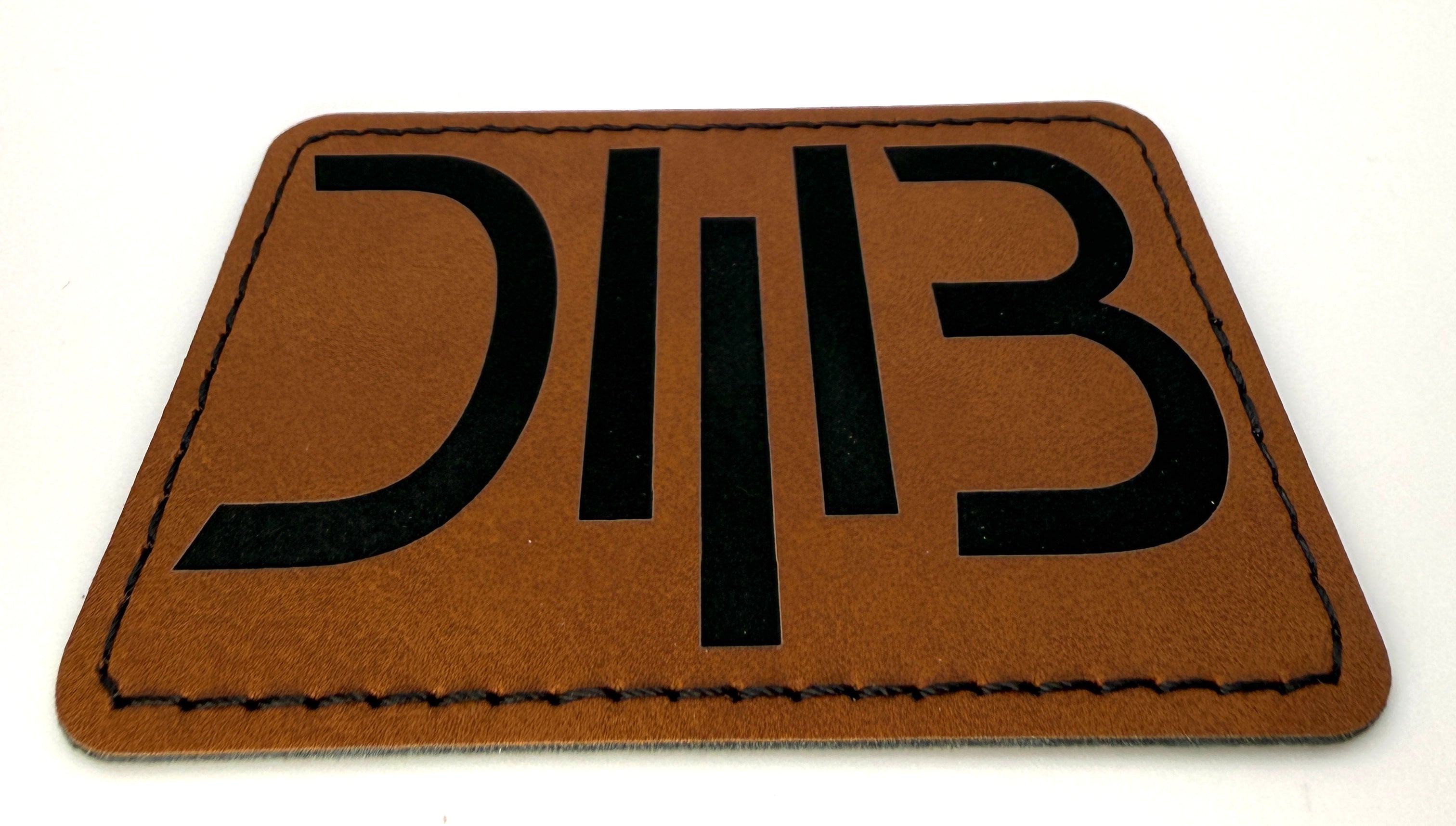 Cryptic D M B Patch 3.5” x 2.5” | Laser Engraved | Rawhide/Black | Iron or stitch | Dave Band Fan Art