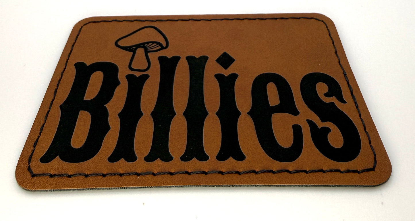 Trippin Billies Patch 3.5” x 2.5” | Laser Engraved | Rawhide/Black | Iron or stitch | Dave Band Fan Art (Copy)