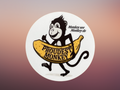 Proudest Monkey Sticker | 3" Round (est) | In/Outdoor Vinyl sticker | Window Bumper | Weatherproof Slap| Dave Fan Art