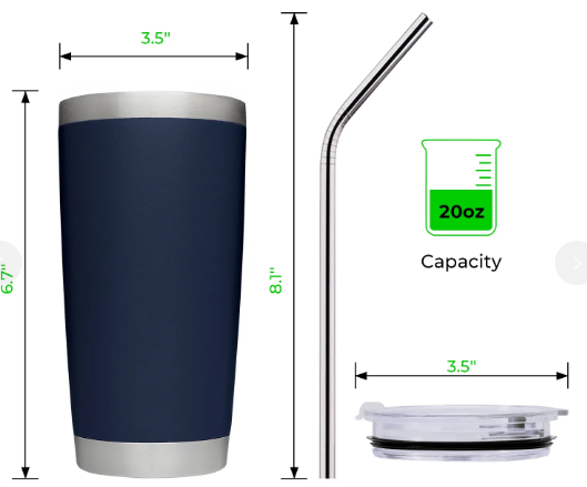 Houser Panic Good People 20oz Steel Tumbler| Laser Engraved | Black Drinkware | Panic Fan Art