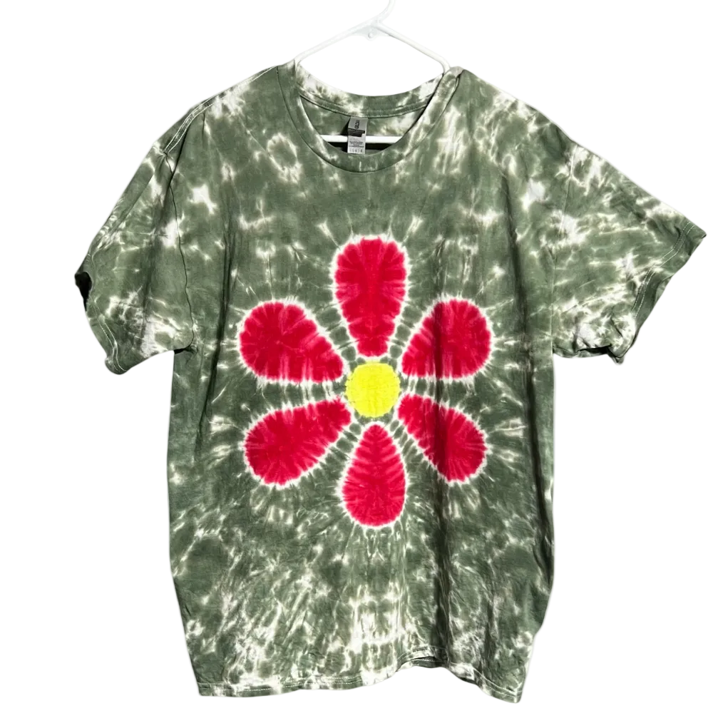 The Original Red Daisy Hand Dyed Tie Dye Shirt