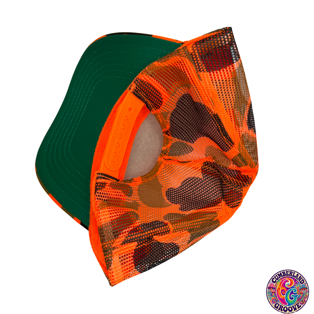 Choo-Choo Train Song Foam Camo Back Trucker Cap OTTO | Orange Camo | Printed Graphics | Snapback Cap | BMFS