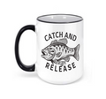 Catch and Release Ceramic Coffee Mug | BMFS 33 | Ink/Printed Image