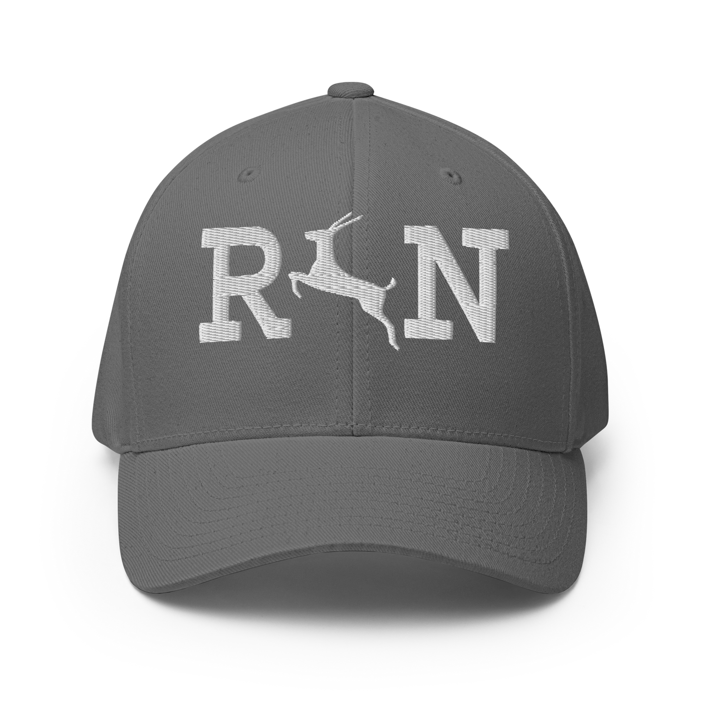 Run Antelope Closed-Back Cap | Flexfit 6277 | Flat Embroidery