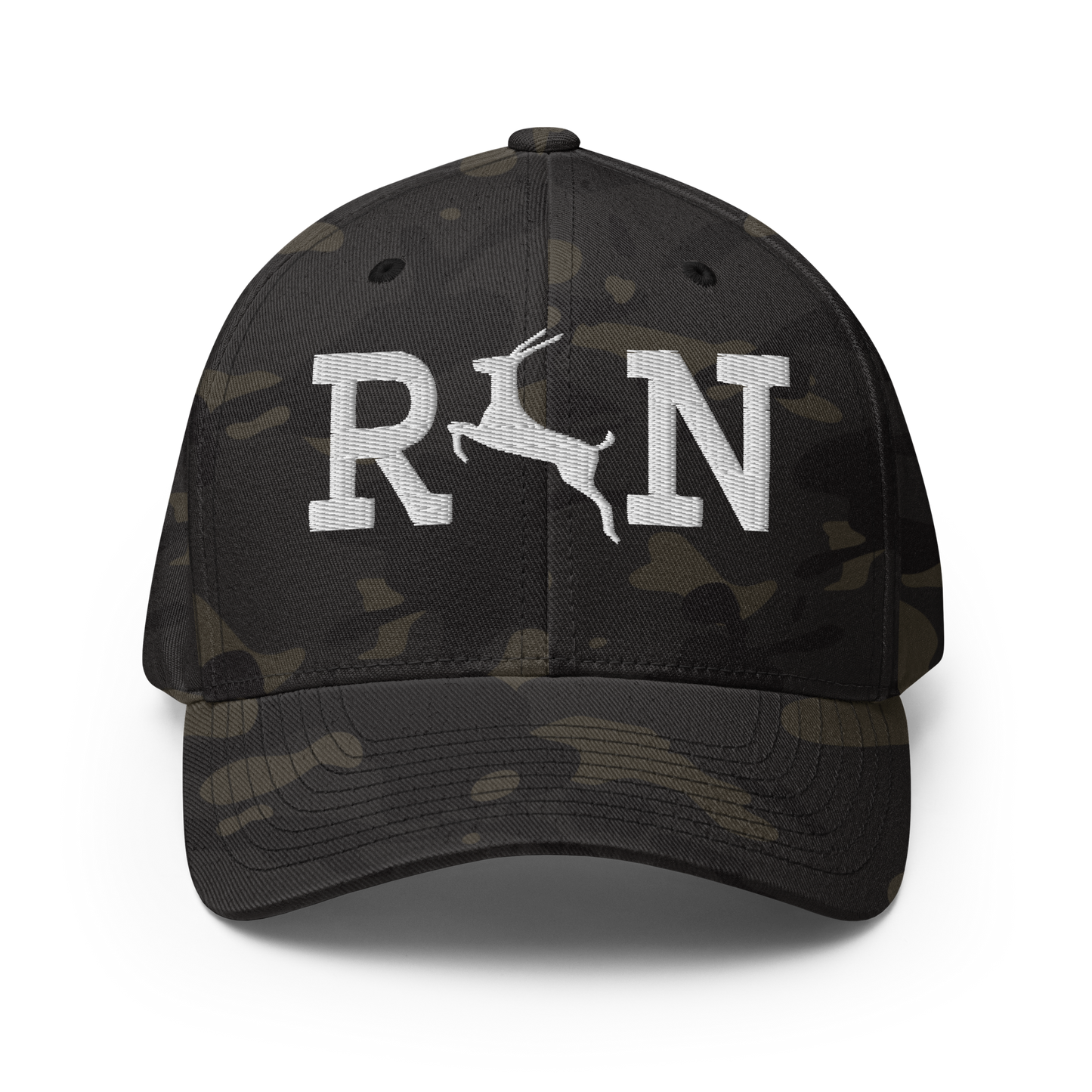 Run Antelope Closed-Back Cap | Flexfit 6277 | Flat Embroidery