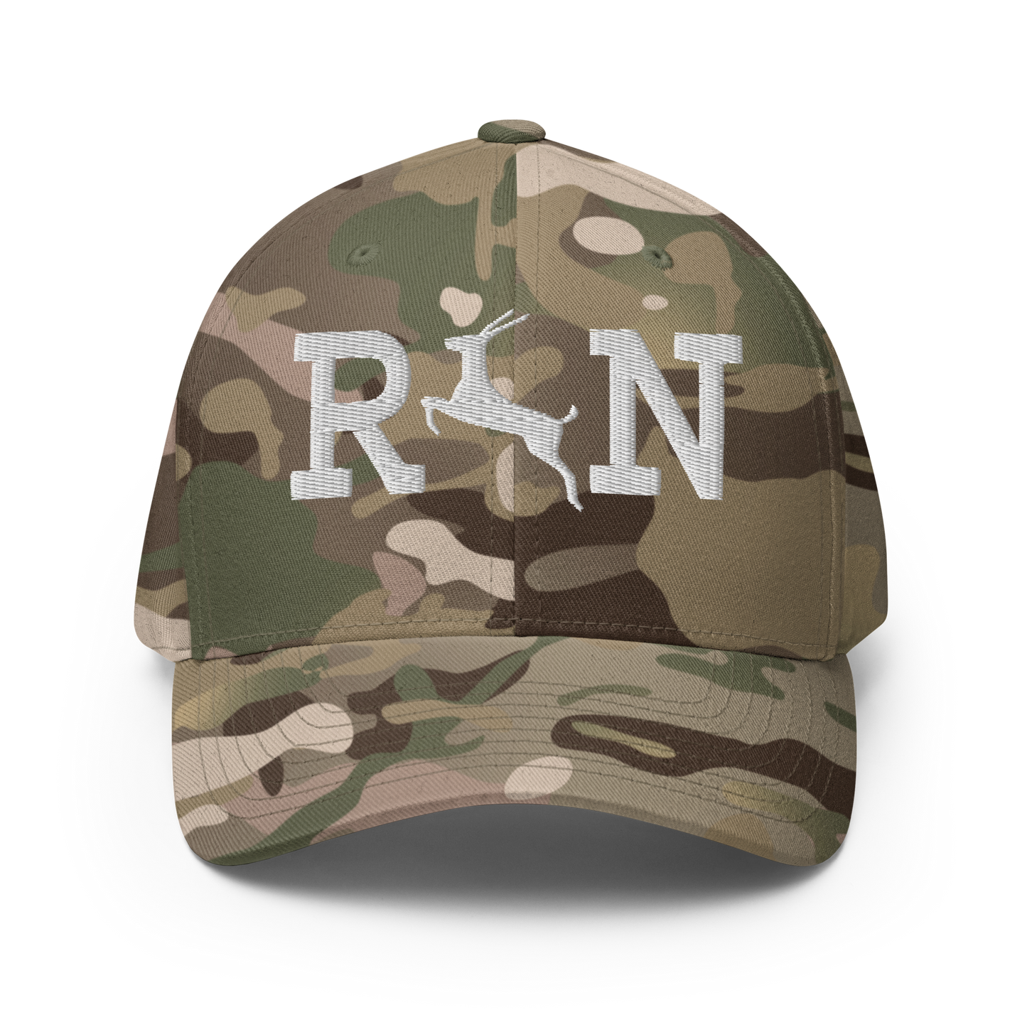 Run Antelope Closed-Back Cap | Flexfit 6277 | Flat Embroidery