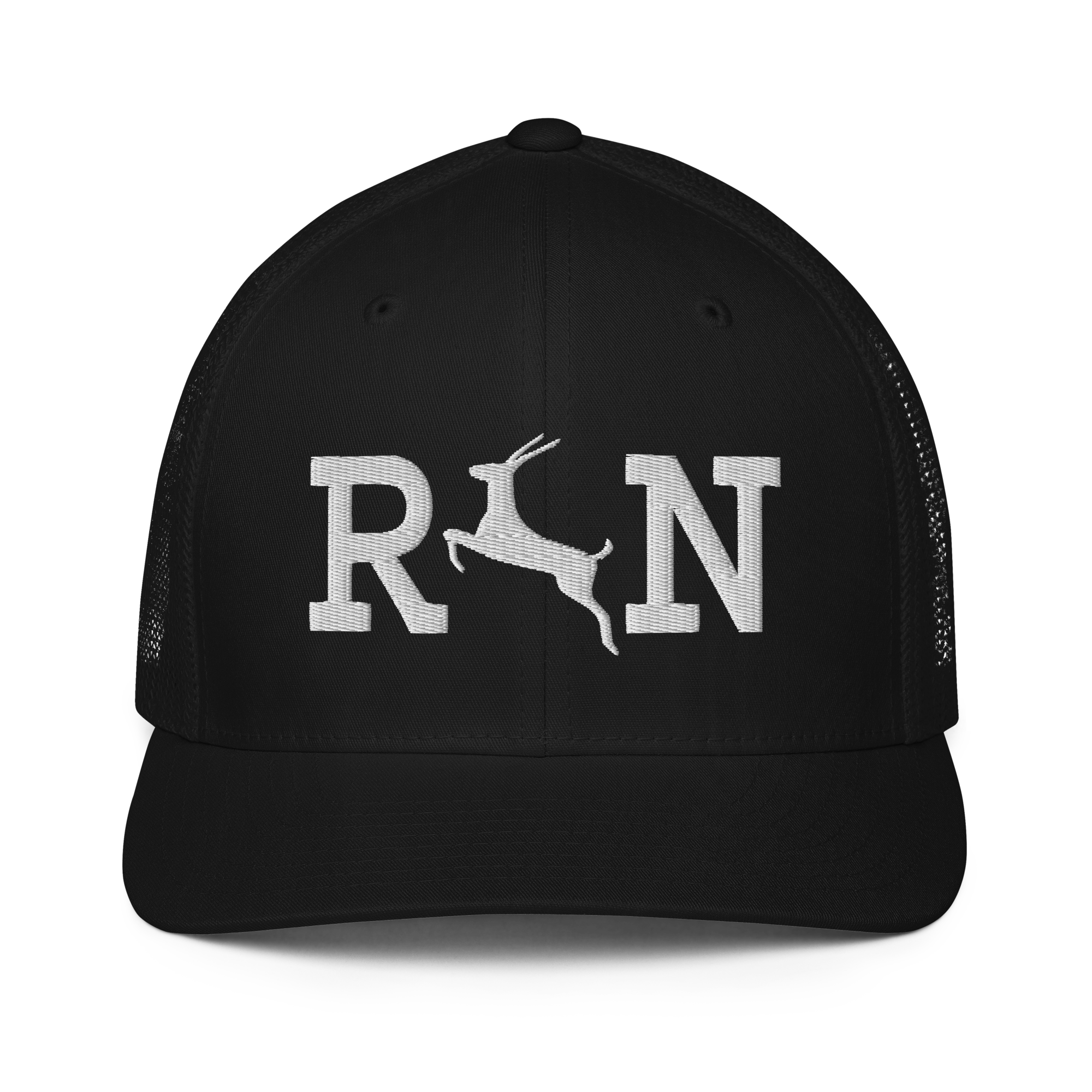RUN Antelope Closed-back trucker cap | Flexfit 6511 | Flat Embroidery