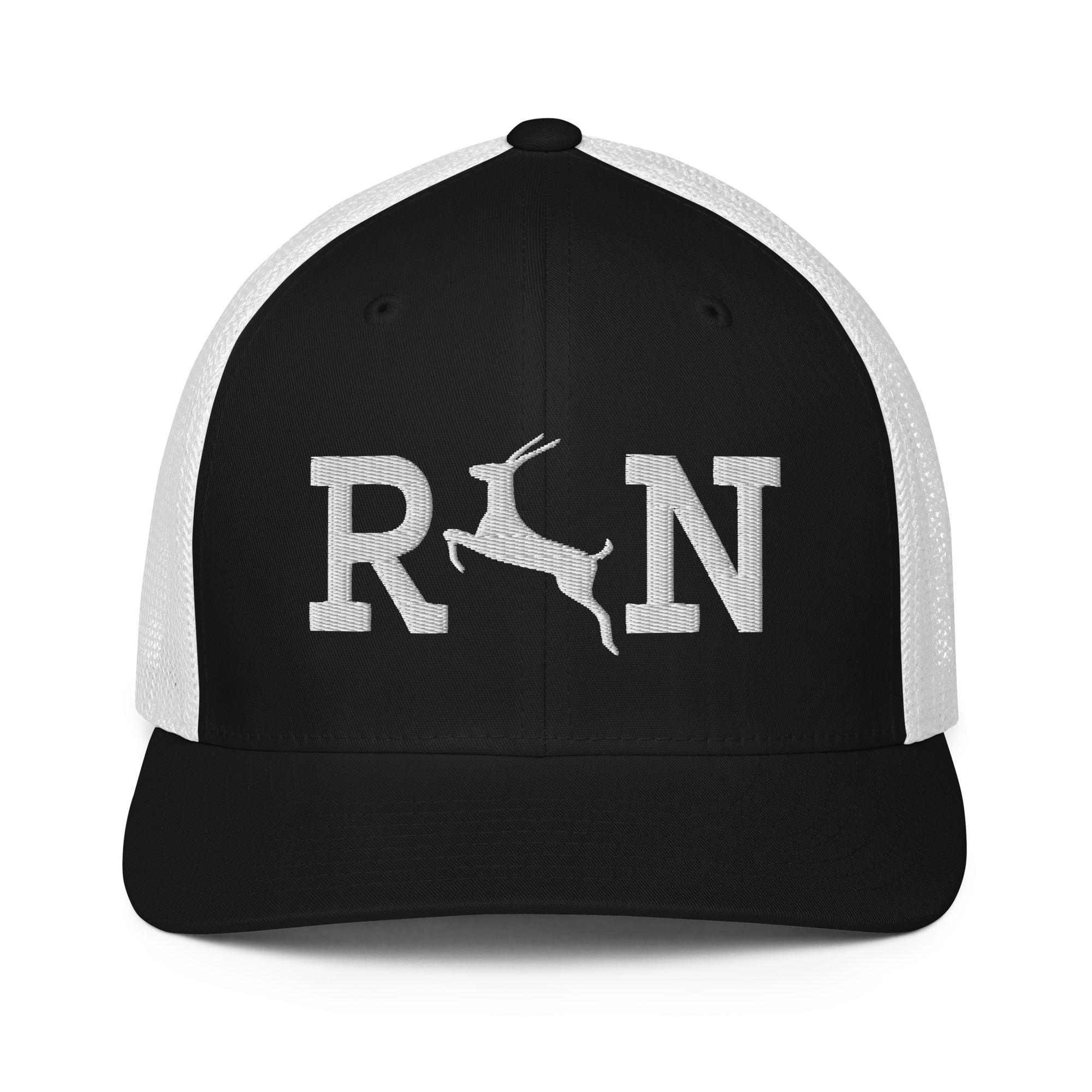 RUN Antelope Closed-back trucker cap | Flexfit 6511 | Flat Embroidery