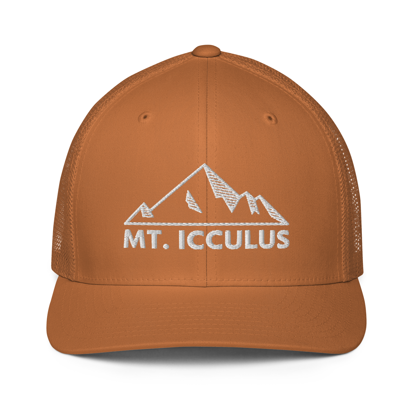 Mt Icculus Closed-back trucker cap | Flexfit 6511 | Flat Embroidery
