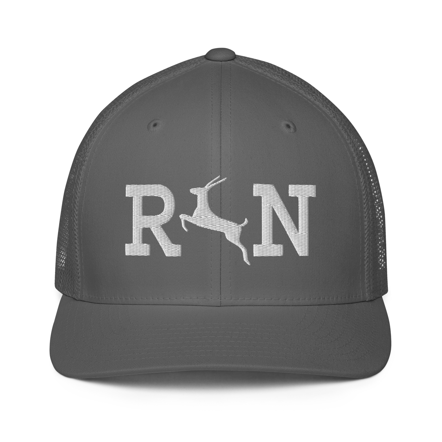 RUN Antelope Closed-back trucker cap | Flexfit 6511 | Flat Embroidery