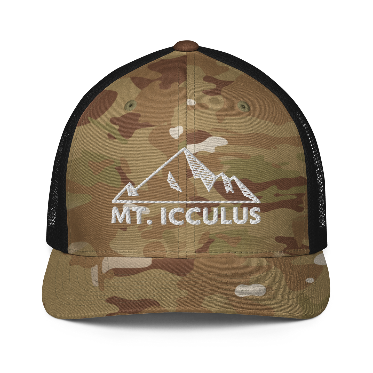 Mt Icculus Closed-back trucker cap | Flexfit 6511 | Flat Embroidery