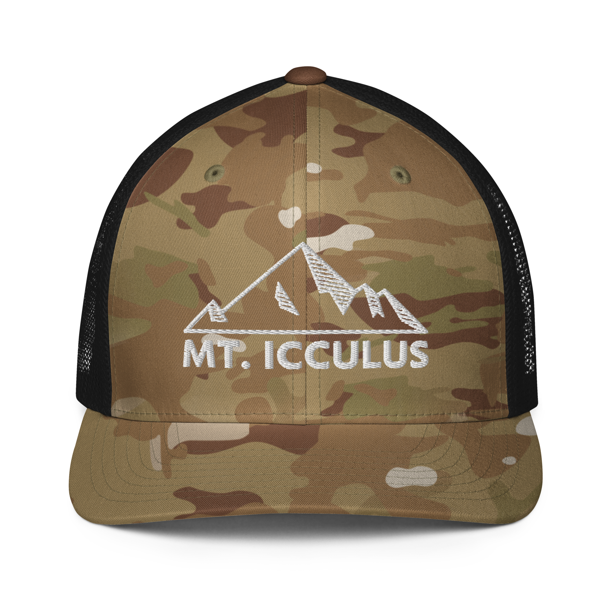 Mt Icculus Closed-back trucker cap | Flexfit 6511 | Flat Embroidery