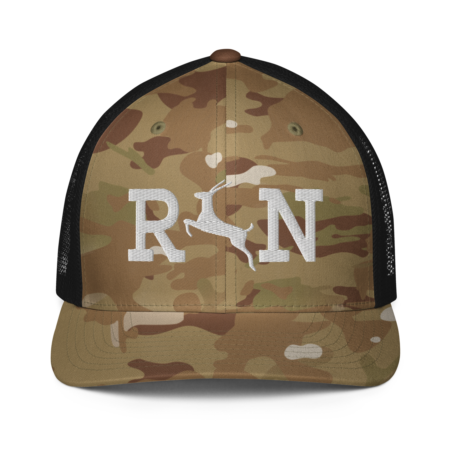 RUN Antelope Closed-back trucker cap | Flexfit 6511 | Flat Embroidery