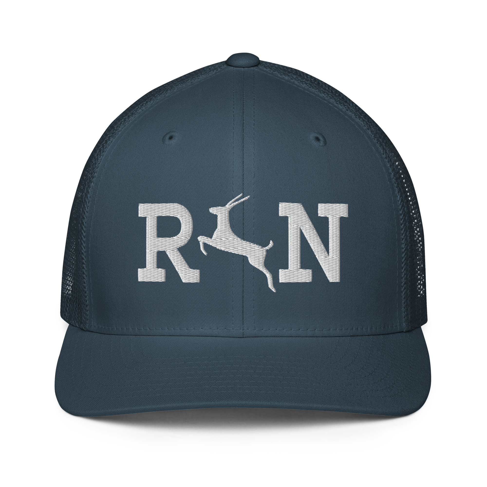 RUN Antelope Closed-back trucker cap | Flexfit 6511 | Flat Embroidery