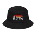 BMFS Mountains Denim bucket hat | Flat Embroidery | Inspired Billy Art