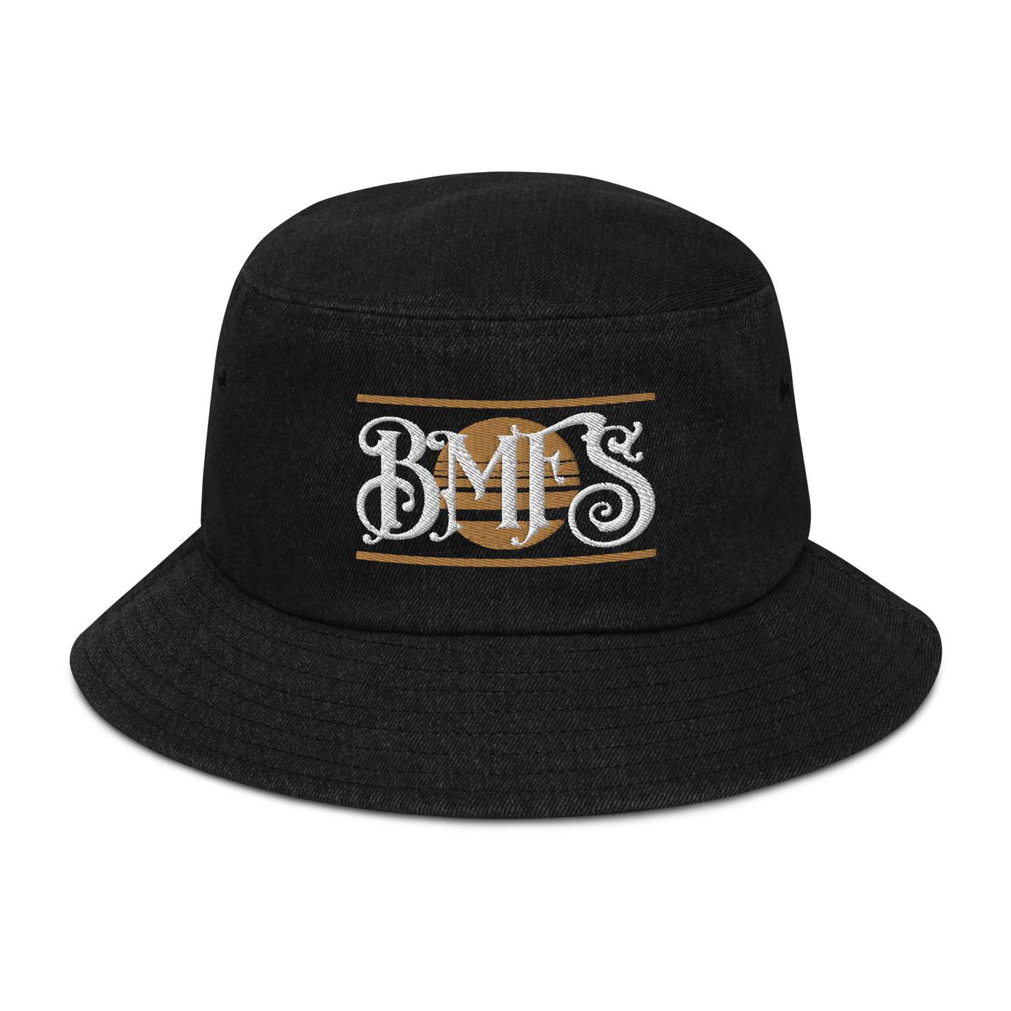 BMFS Sun Denim bucket hat | Flat Embroidery | Inspired Billy Art