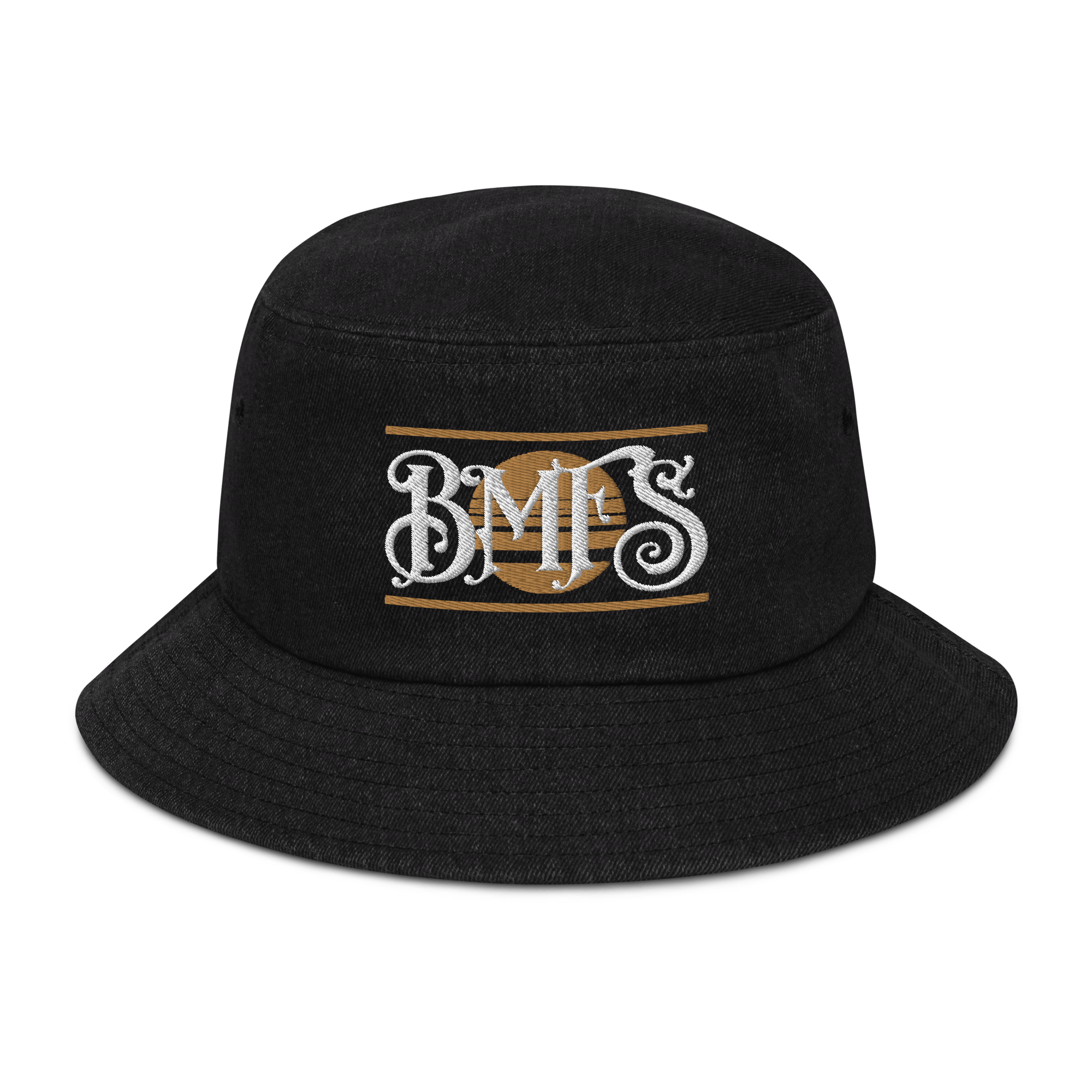 BMFS Sun Denim bucket hat | Flat Embroidery | Inspired Billy Art