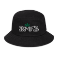 BMFS Pot Leaf Denim bucket hat | Flat Embroidery | Inspired Billy Art