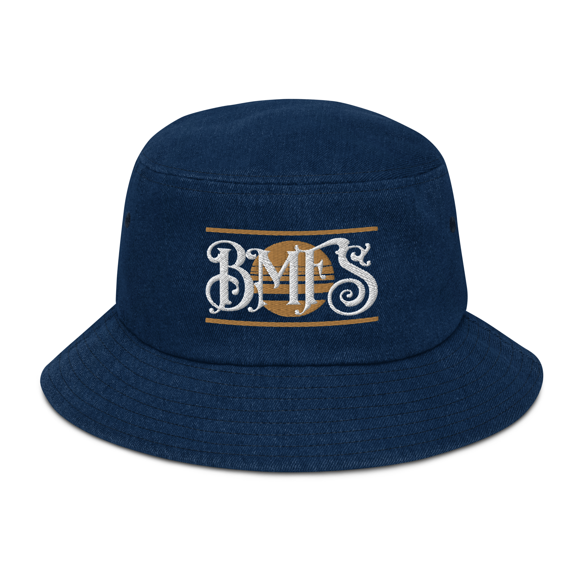 BMFS Sun Denim bucket hat | Flat Embroidery | Inspired Billy Art
