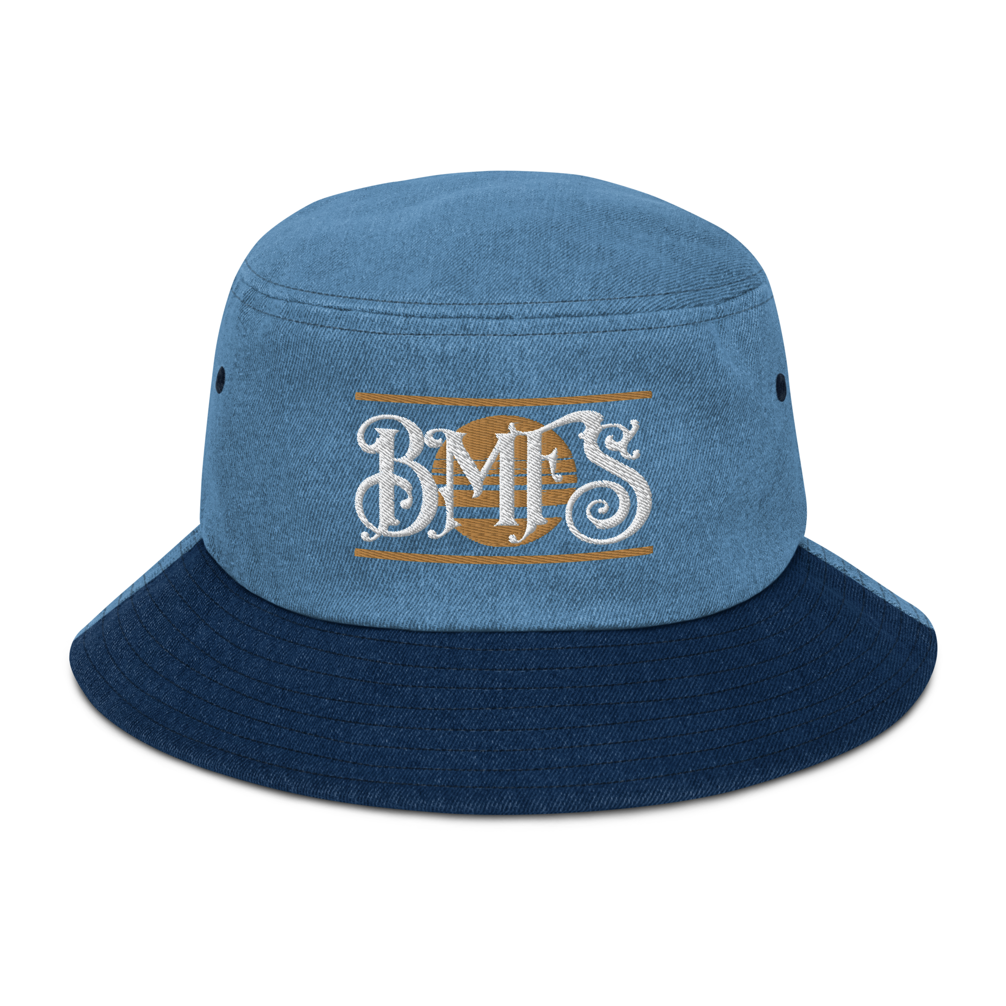 BMFS Sun Denim bucket hat | Flat Embroidery | Inspired Billy Art