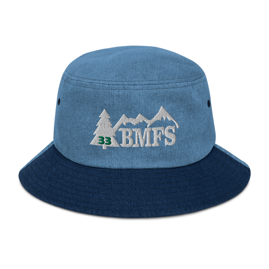 BMFS Tree 33 Denim bucket hat | Flat Embroidery | Inspired Billy Art