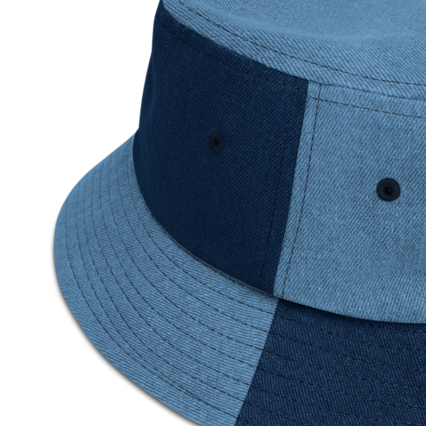 BMFS Mountains Denim bucket hat | Flat Embroidery | Inspired Billy Art