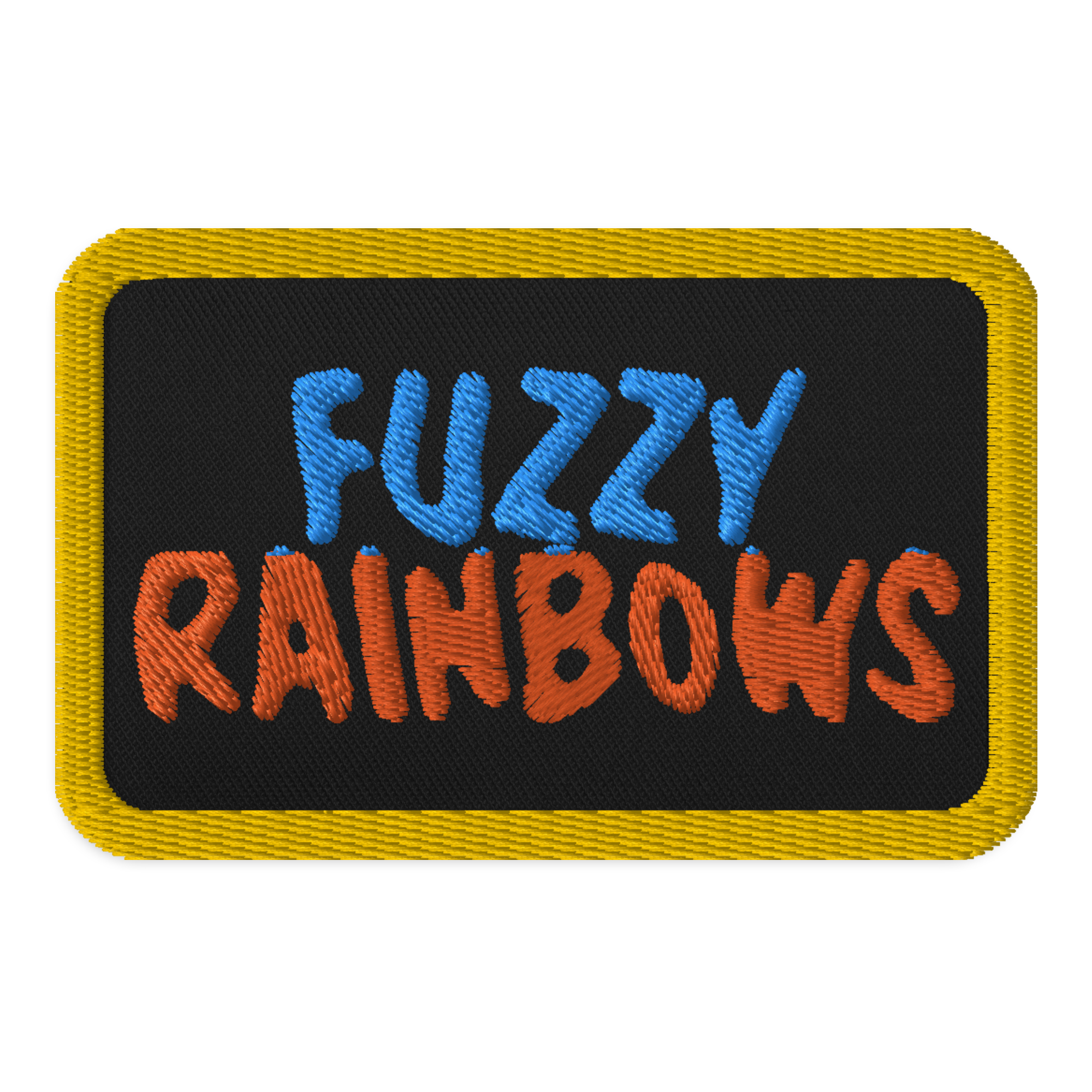 Fuzzy Rainbows Embroidered patch | 3.5″×2.25″