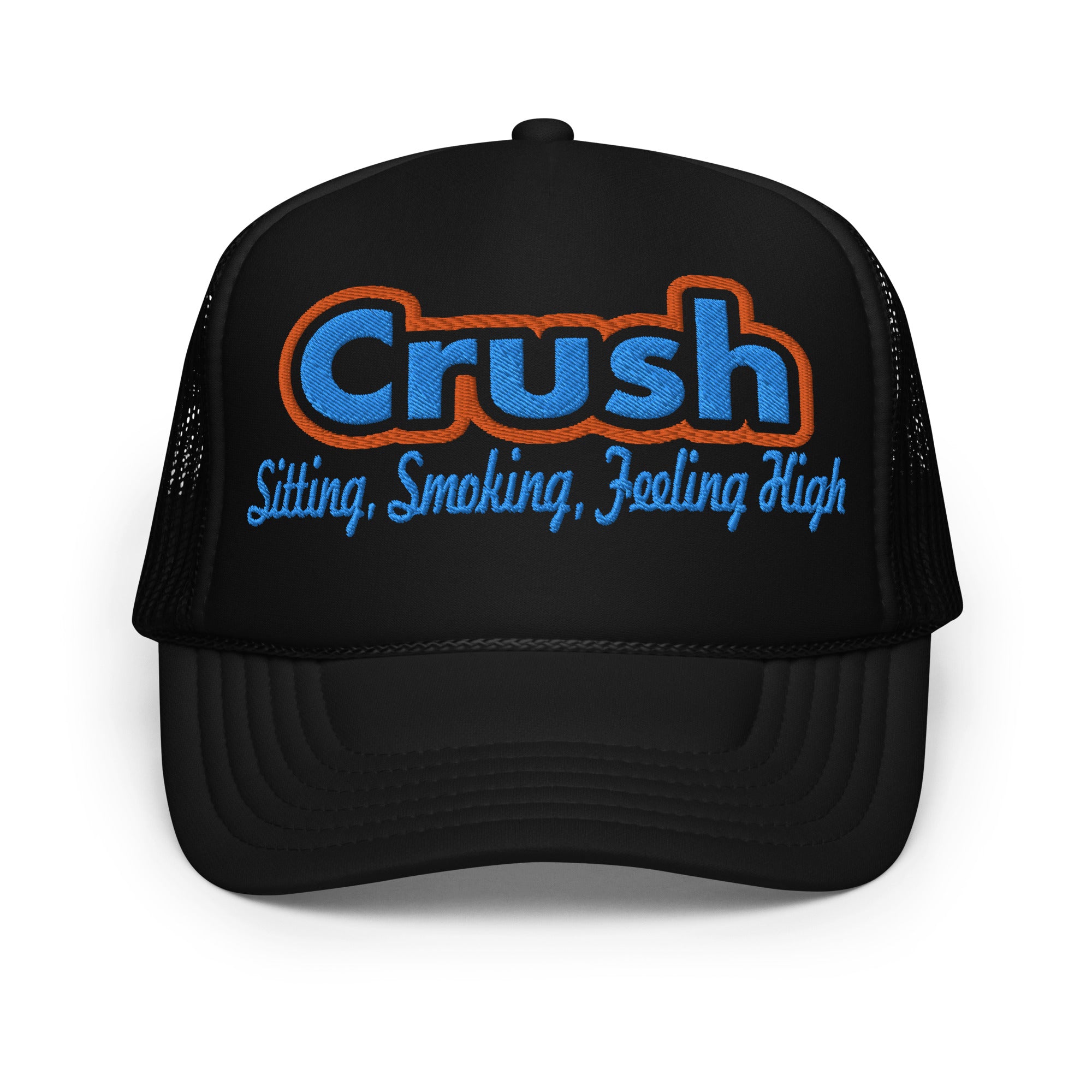 Crush Feeling High Embroidery Trucker Cap | Otto Foam | Dave lot