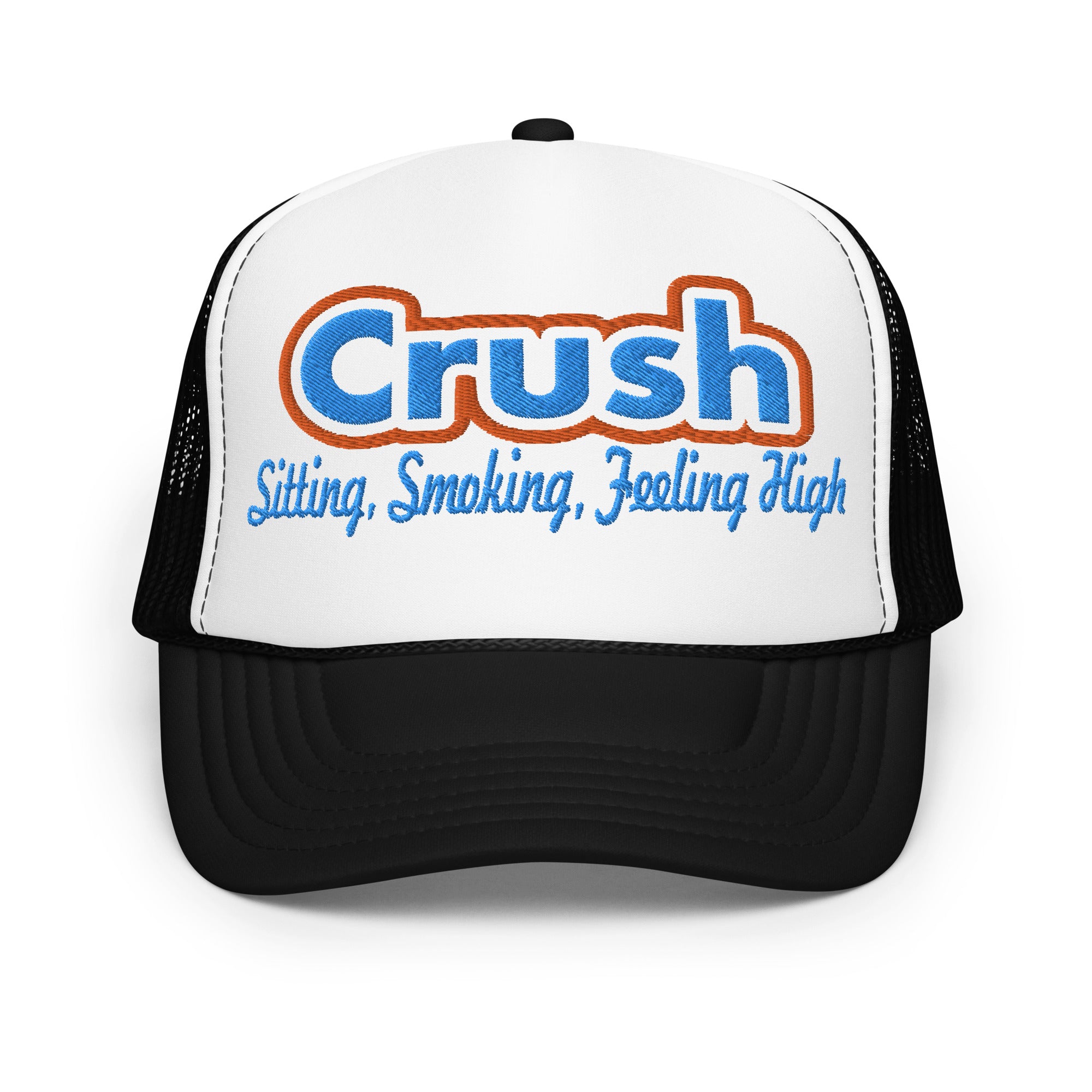 Crush Feeling High Embroidery Trucker Cap | Otto Foam | Dave lot