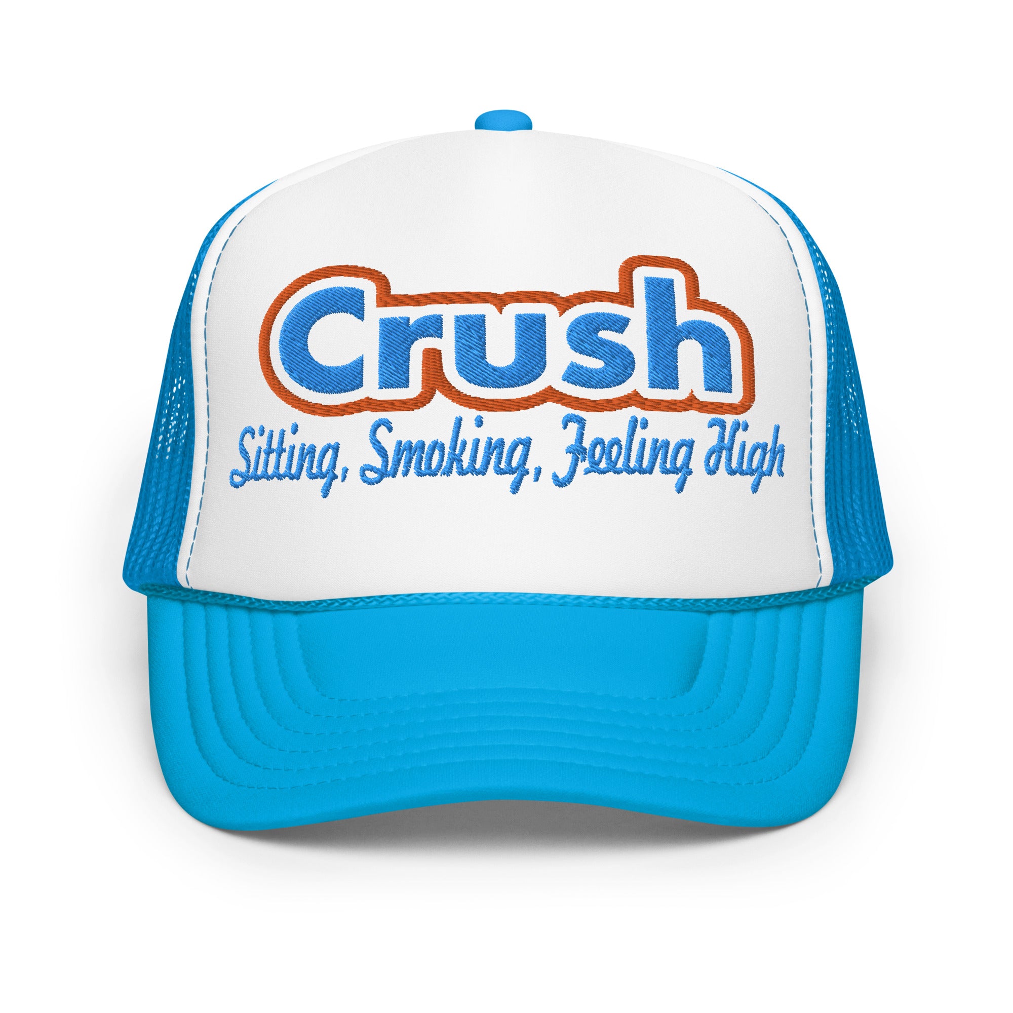 Crush Feeling High Embroidery Trucker Cap | Otto Foam | Dave lot