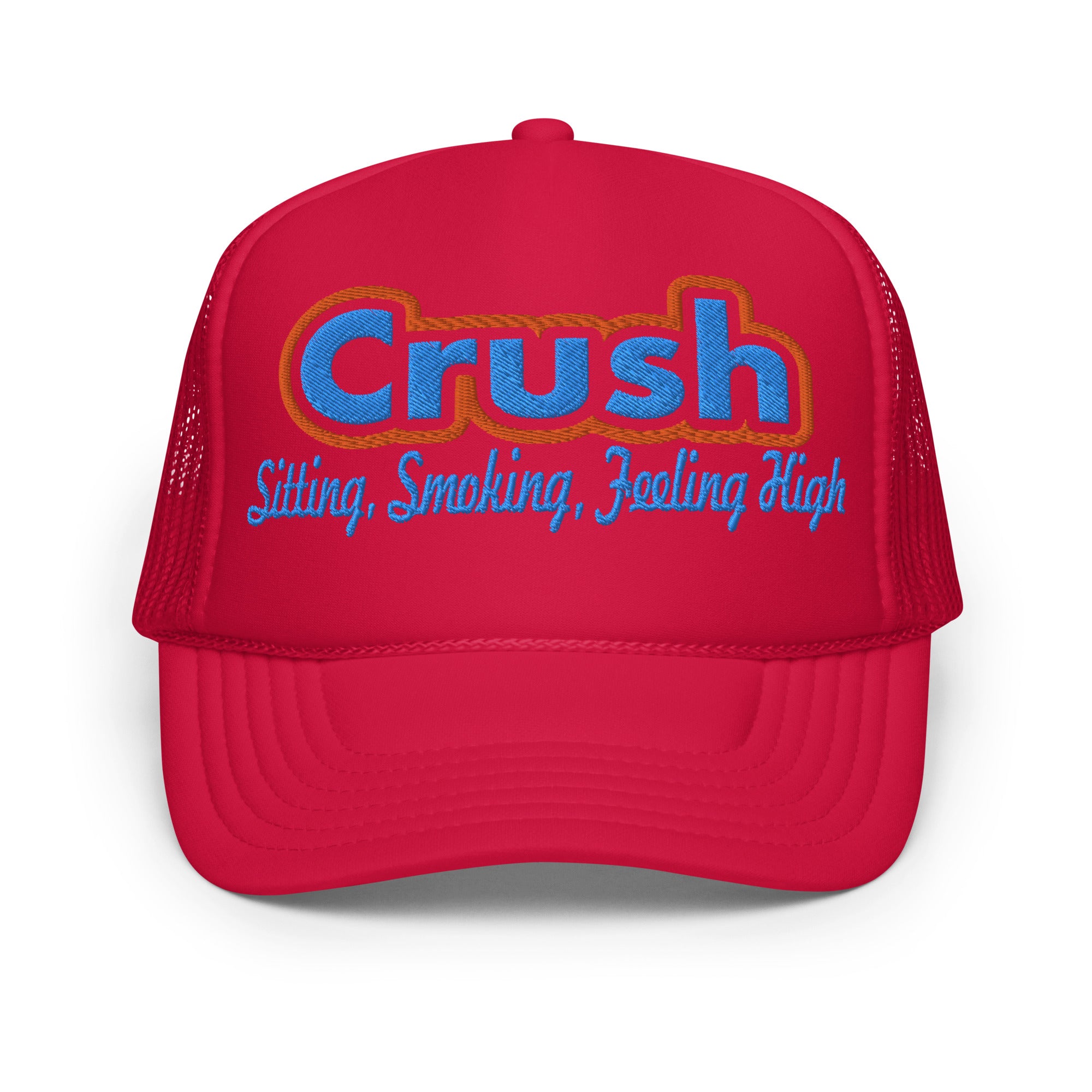 Crush Feeling High Embroidery Trucker Cap | Otto Foam | Dave lot